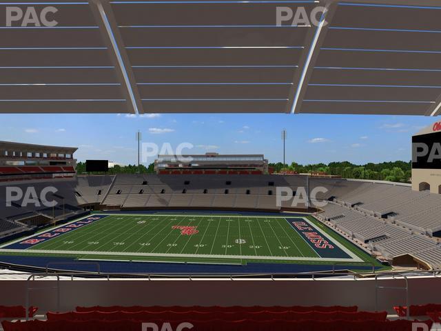 Seating view for Vaught Hemingway Stadium Section Rebel Club Nn