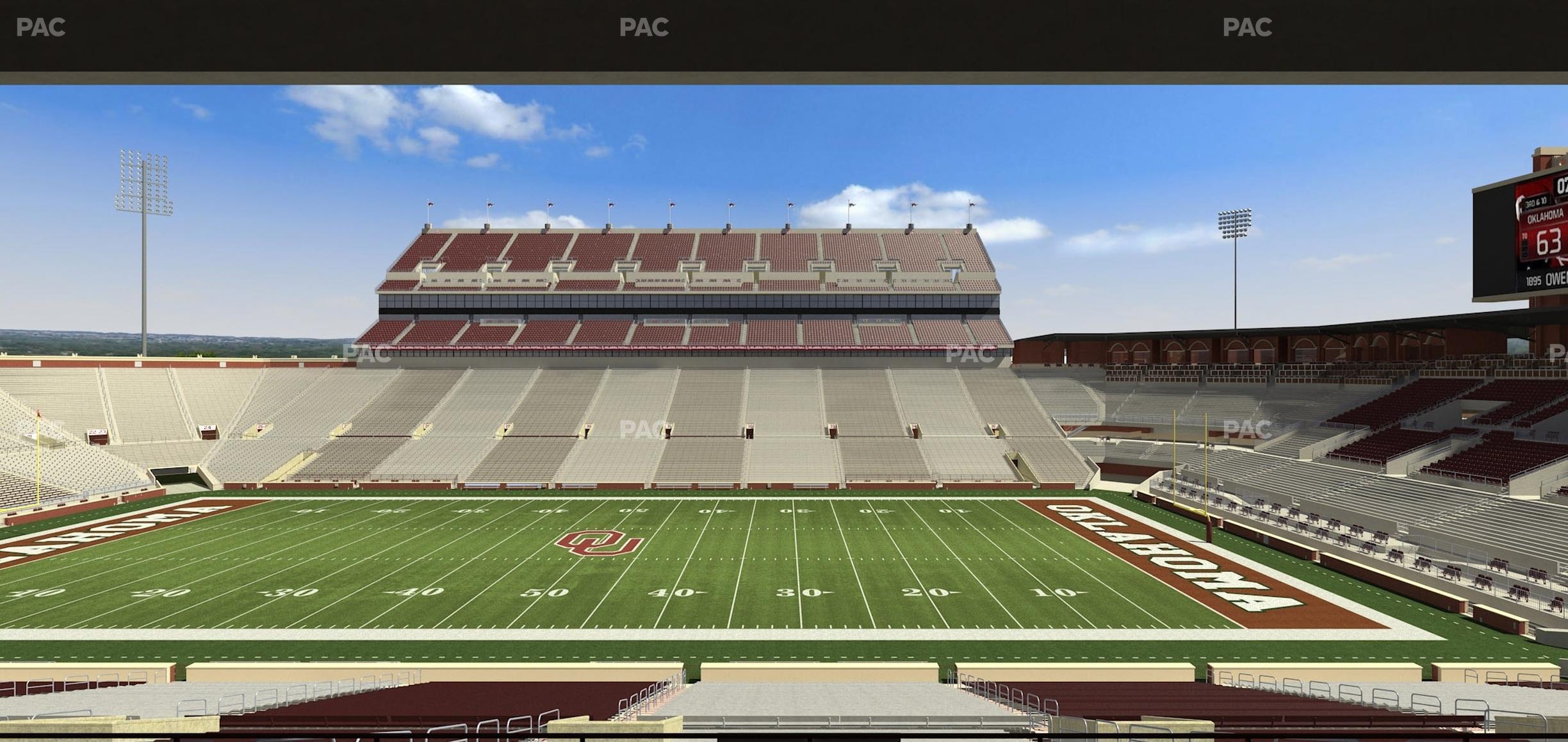 Seating view for Gaylord Family Oklahoma Memorial Stadium Section 4