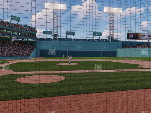 Seating view for Fenway Park Section Dugout Box 34