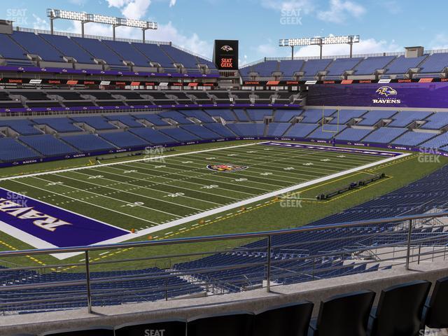 Seating view for M&T Bank Stadium Section 206