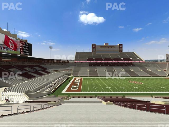 Seating view for Gaylord Family Oklahoma Memorial Stadium Section 34