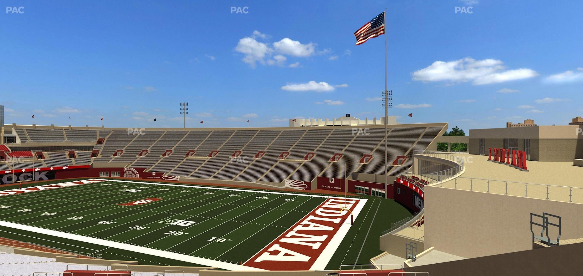 Seating view for Memorial Stadium - Indiana Section 1