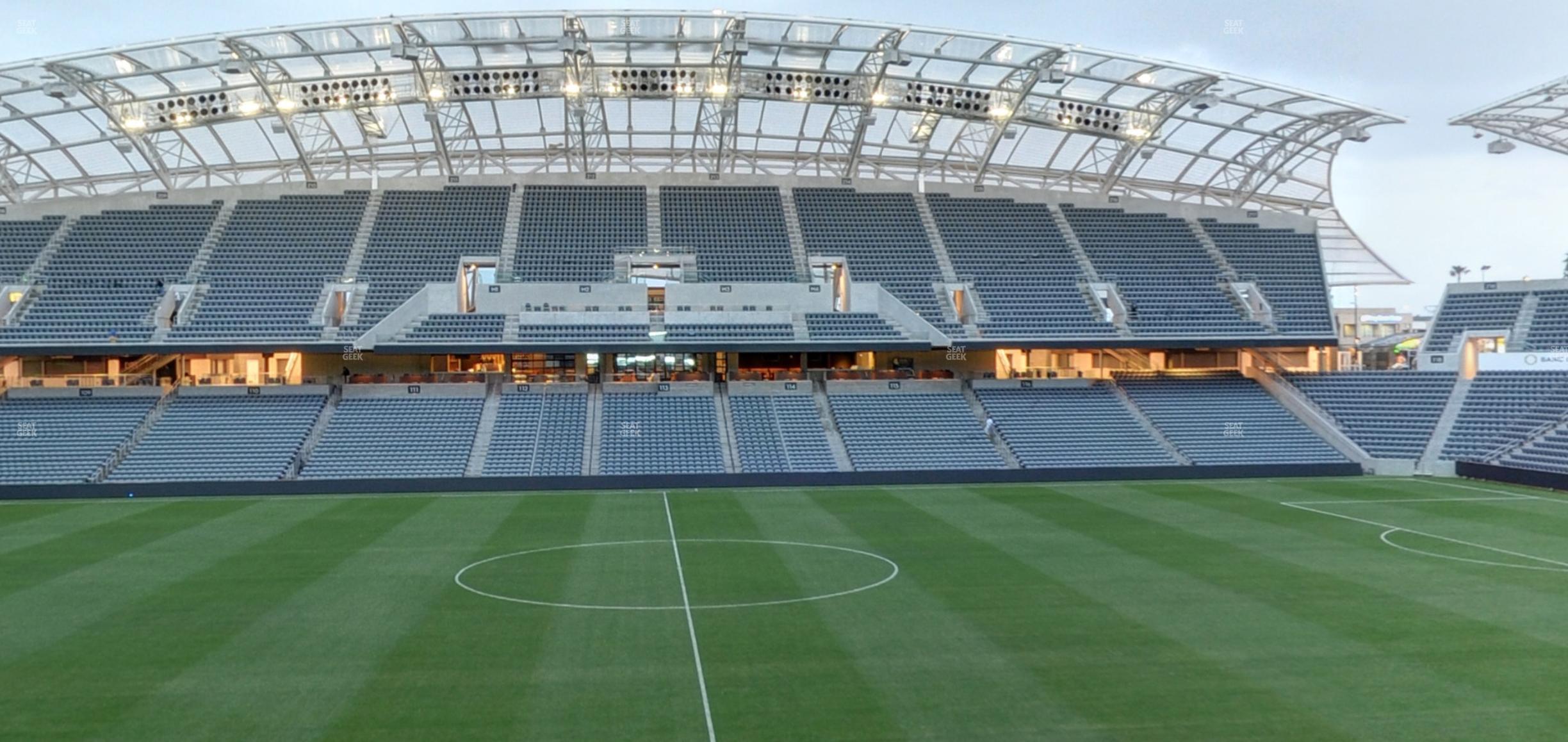 Seating view for BMO Stadium Section Directors Box 6