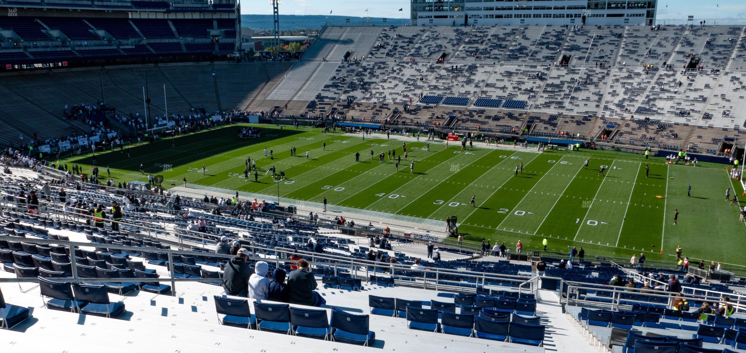 Seating view for Beaver Stadium Section East J Upper