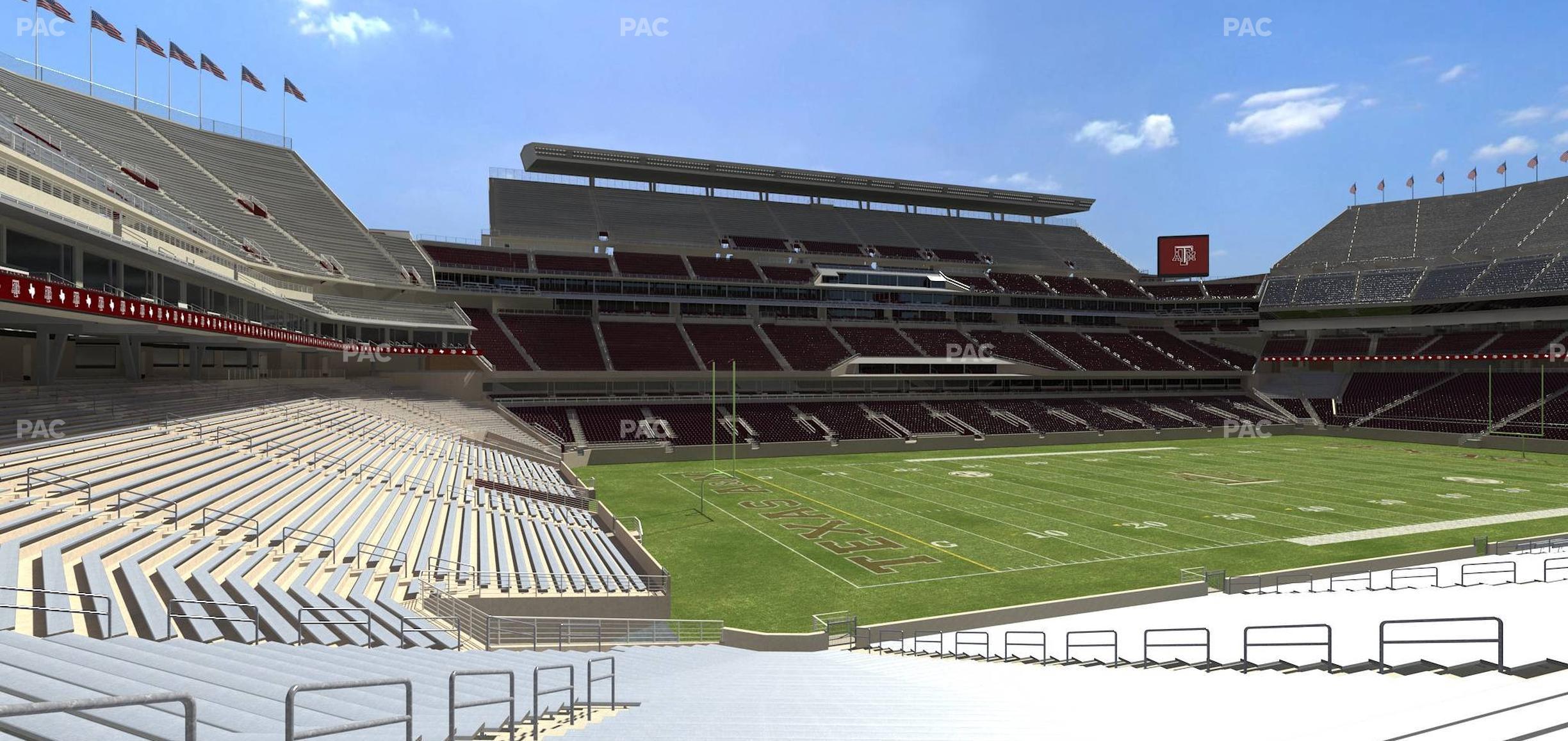 Seating view for Kyle Field Section 129