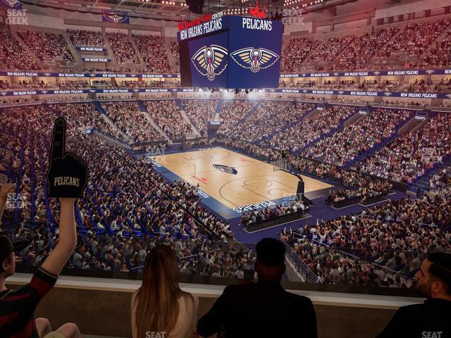 Seating view for Smoothie King Center Section Suite 223