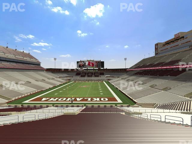 Seating view for Gaylord Family Oklahoma Memorial Stadium Section 17