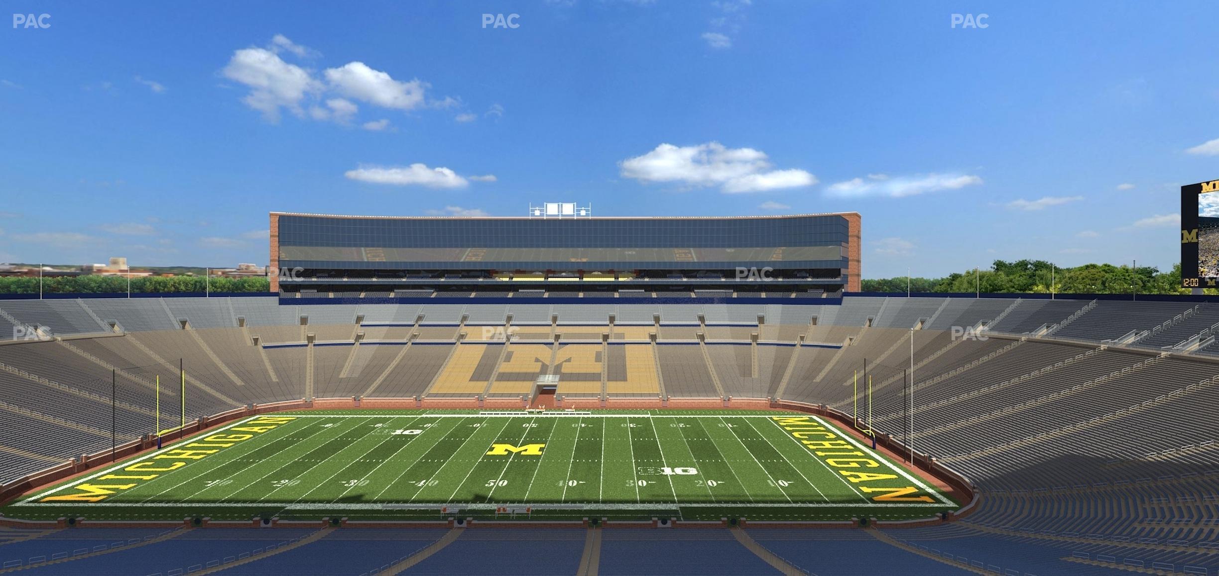 Seating view for Michigan Stadium Section West Side Chair Back 22