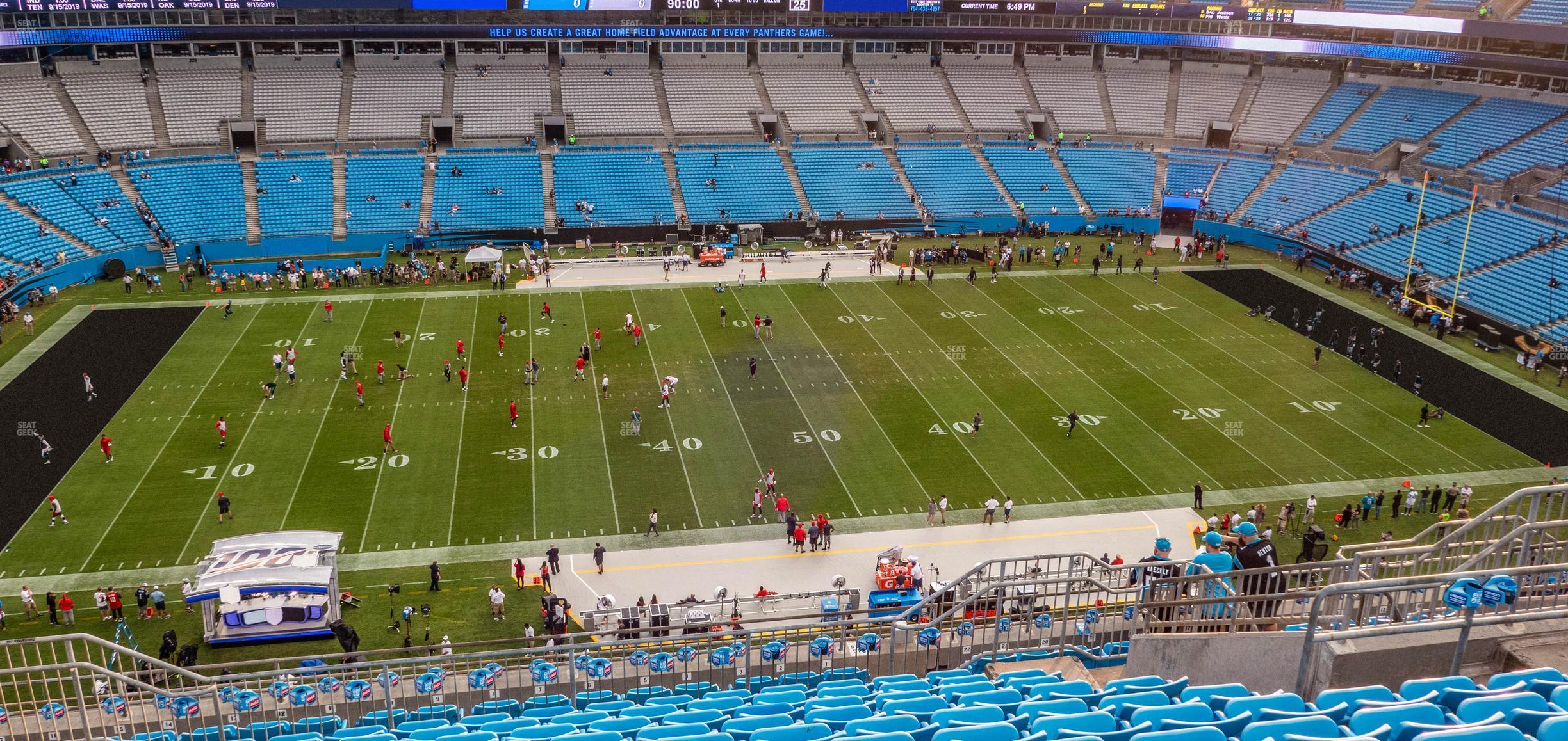 Seating view for Bank of America Stadium Section 516