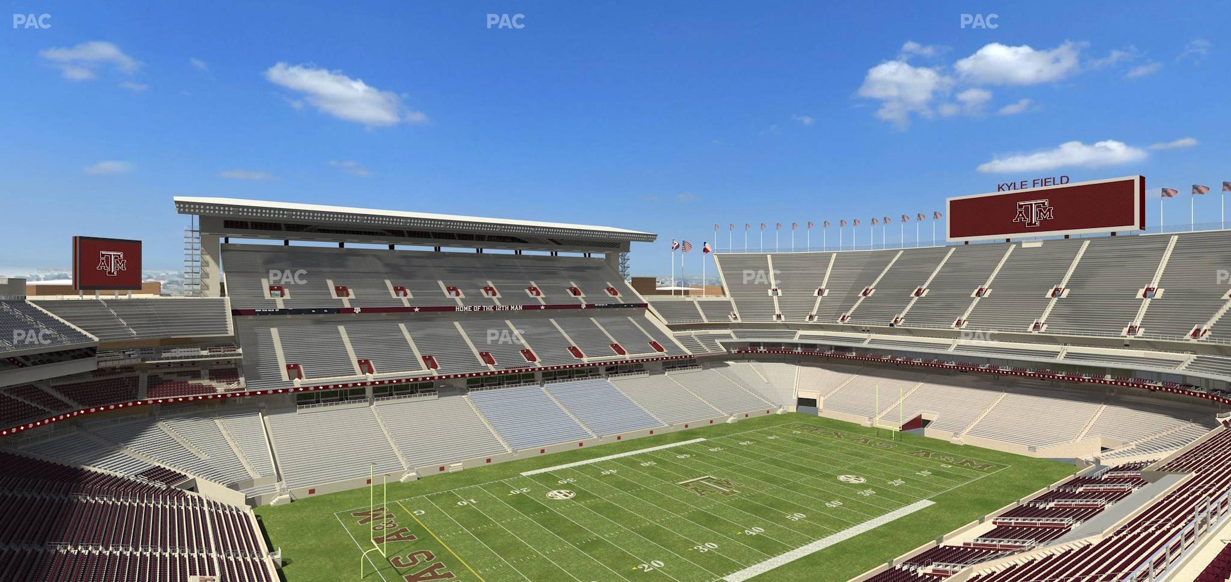 Seating view for Kyle Field Section 312