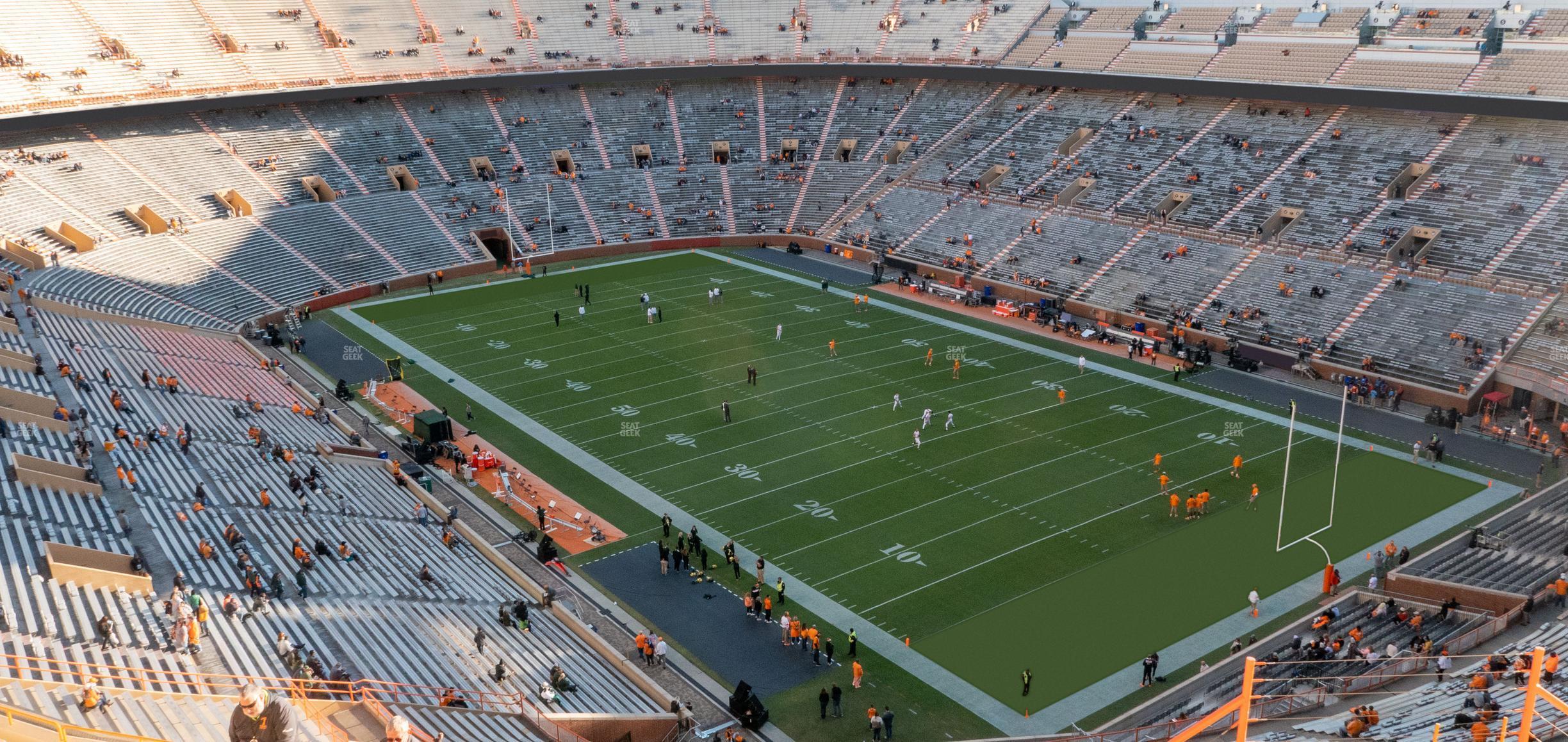 Seating view for Neyland Stadium Section Zz 13