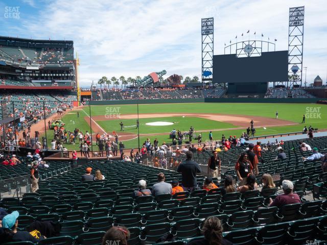 Seating view for Oracle Park Section Premium Lower Box 112