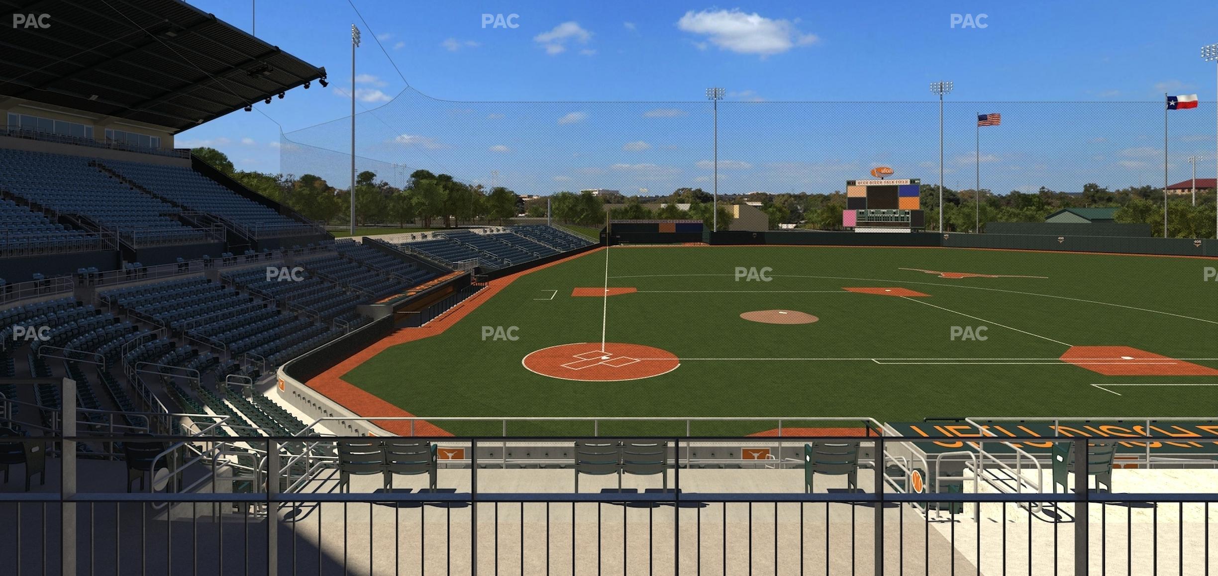 Seating view for UFCU Disch-Falk Field Section 103