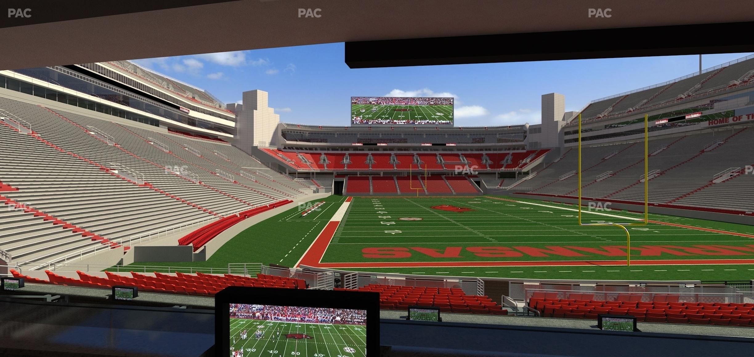 Seating view for Razorback Stadium Section Loge 56