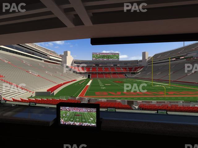 Seating view for Razorback Stadium Section Loge 56