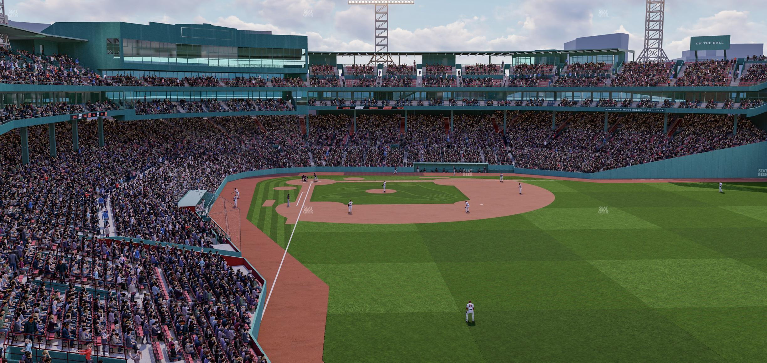 Seating view for Fenway Park Section Right Field Roof Deck Table 210