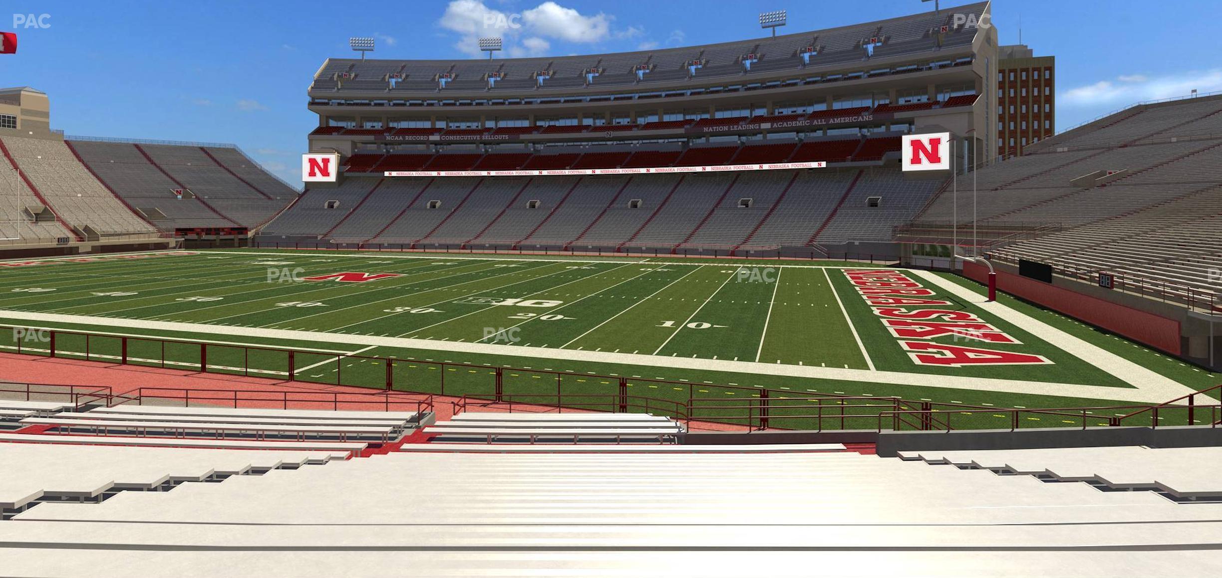 Seating view for Memorial Stadium Nebraska Section 22