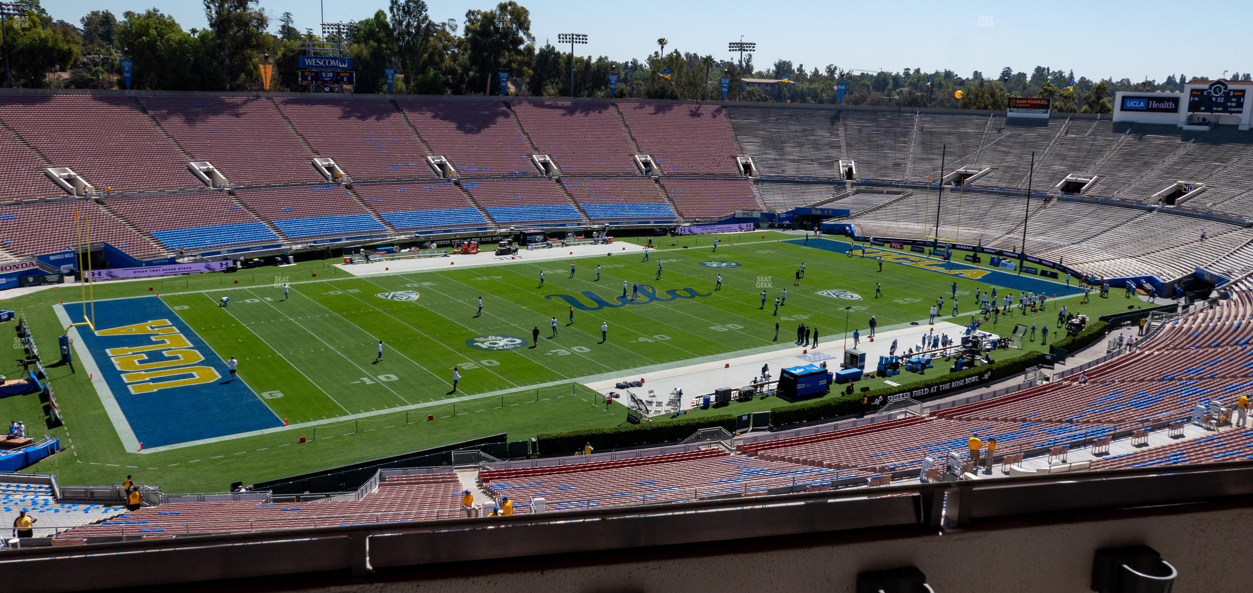 Seating view for Rose Bowl Stadium Section Club 110