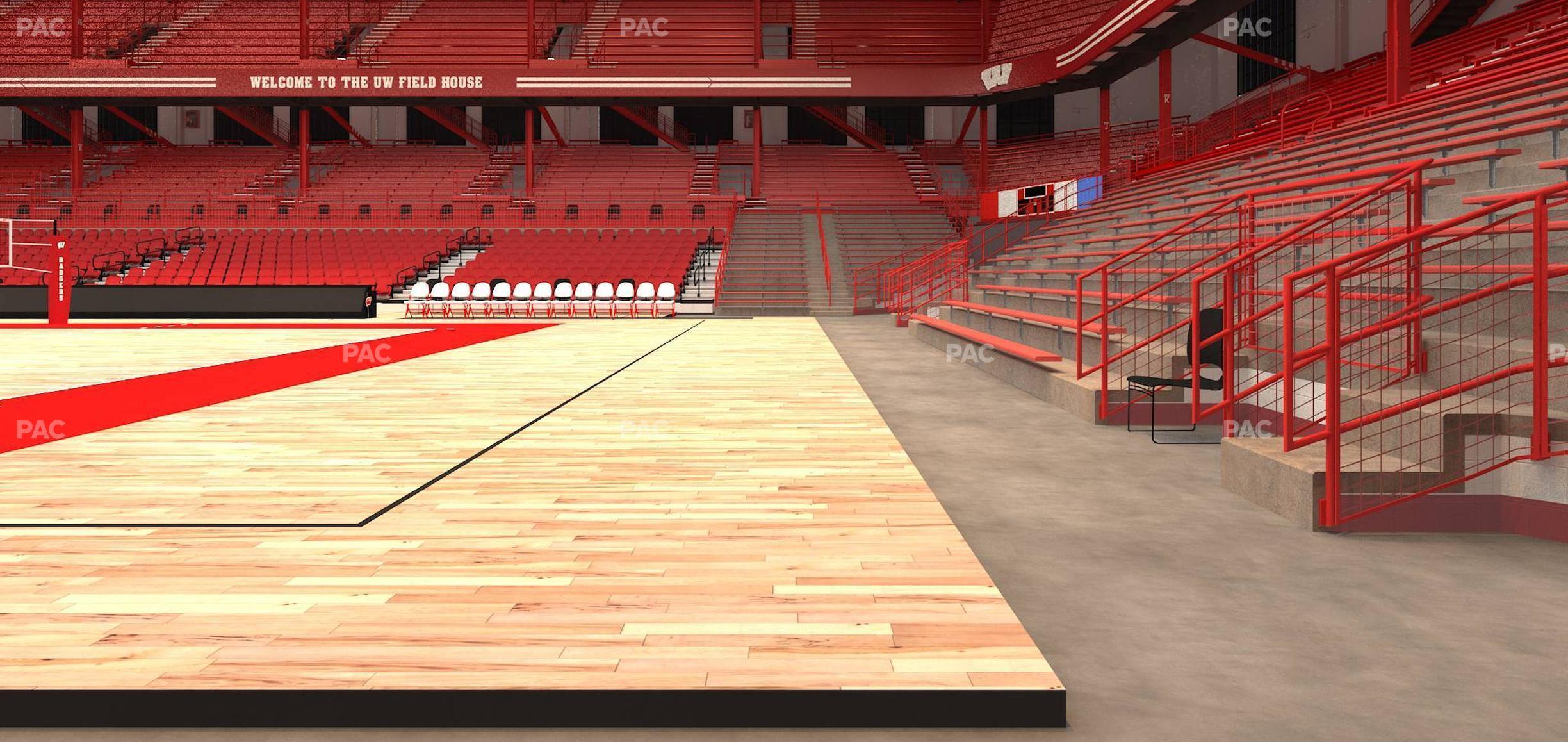 Seating view for Wisconsin Field House Section Wc P