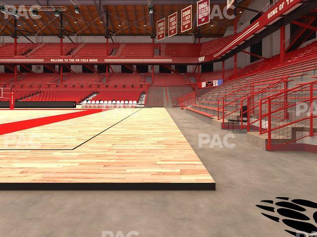 Seating view for Wisconsin Field House Section Wc P