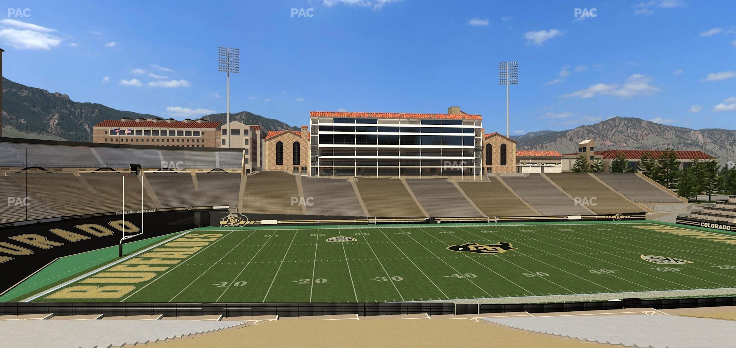 Seating view for Folsom Field Section 116