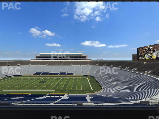 Seating view for Notre Dame Stadium Section Duncan Club 724