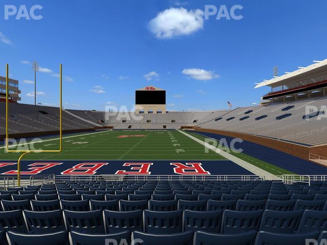 Seating view for Vaught Hemingway Stadium Section Field Club 2