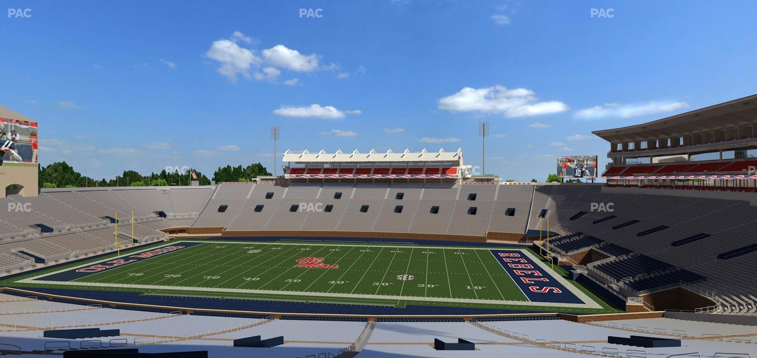 Seating view for Vaught Hemingway Stadium Section West Chairbacks 2