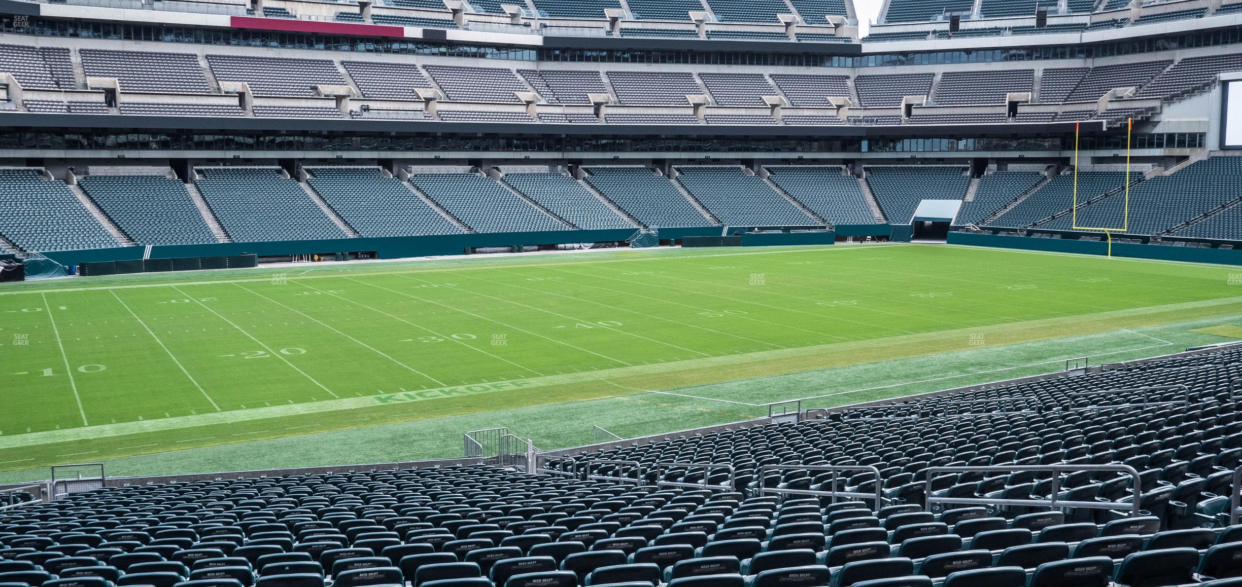 Seating view for Lincoln Financial Field Section 136