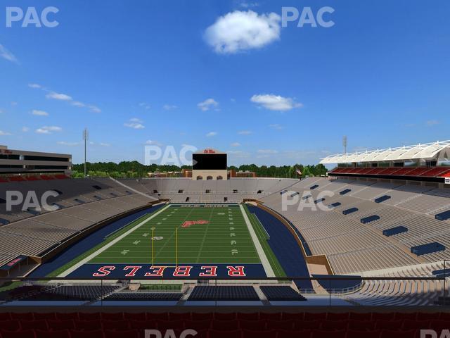 Seating view for Vaught Hemingway Stadium Section South Zone Club 111