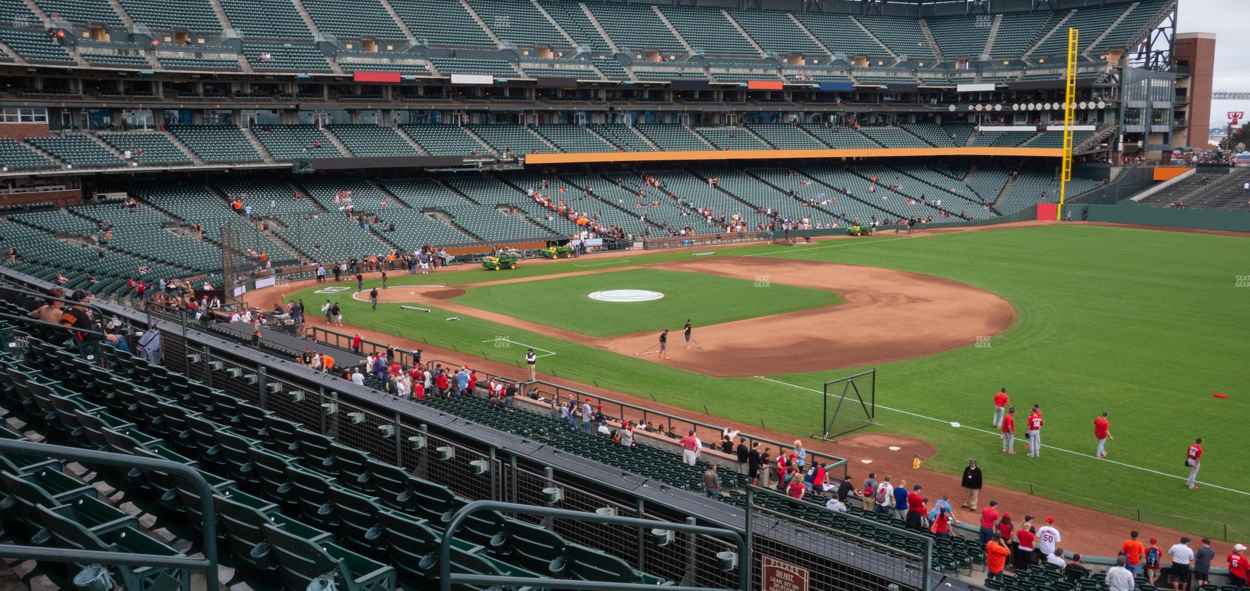 Seating view for Oracle Park Section Club Level 202