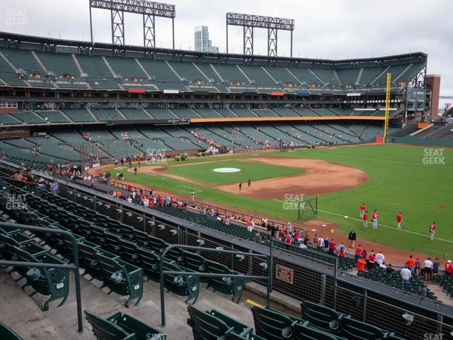 Seating view for Oracle Park Section Club Level 202