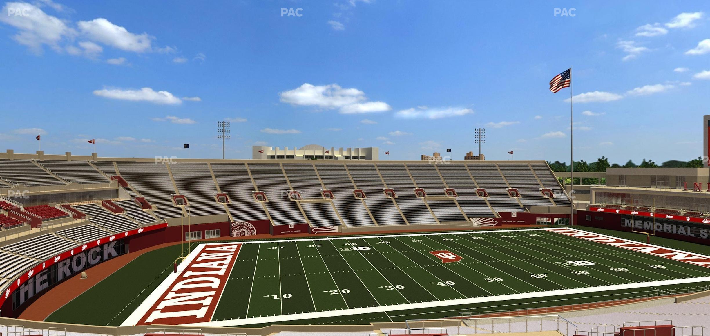 Seating view for Memorial Stadium - Indiana Section 109