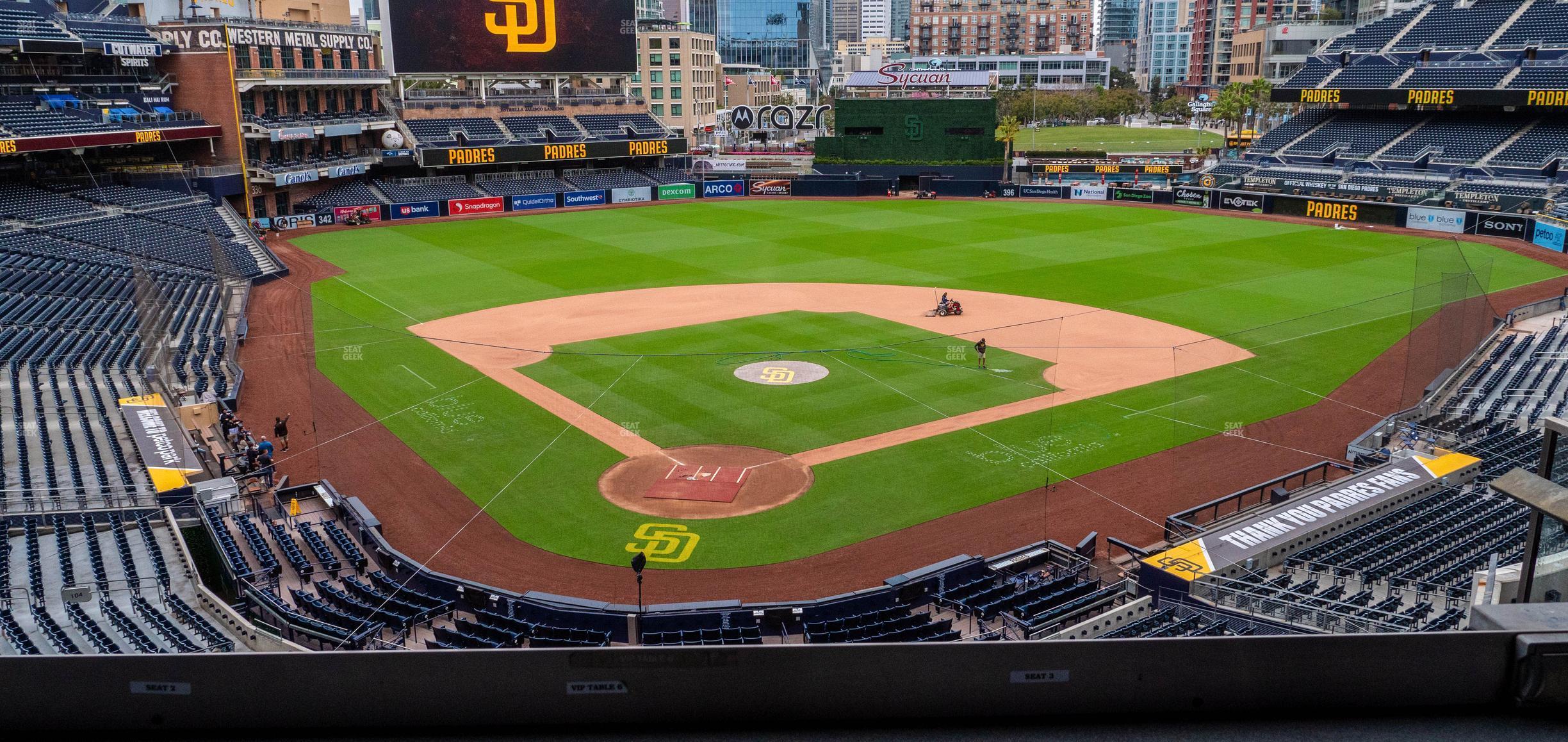 Seating view for Petco Park Section Terrace Vip Tables 6