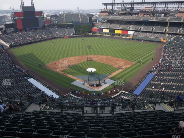 Seating view for Coors Field Section Upper 331