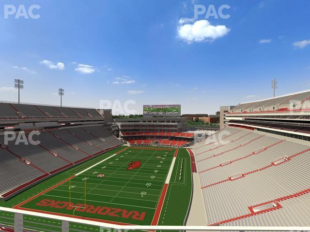 Seating view for Razorback Stadium Section 531