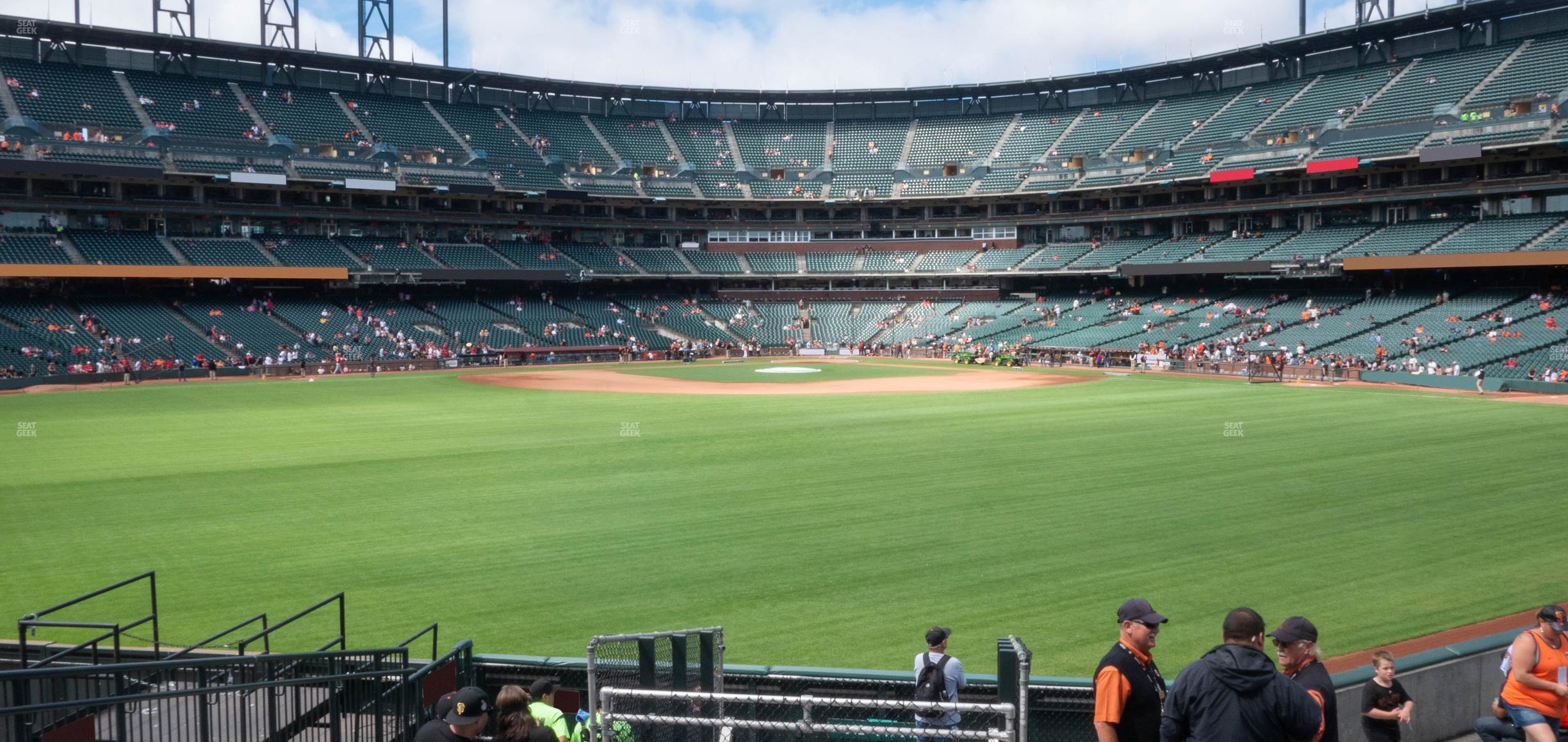 Seating view for Oracle Park Section Bleachers 142