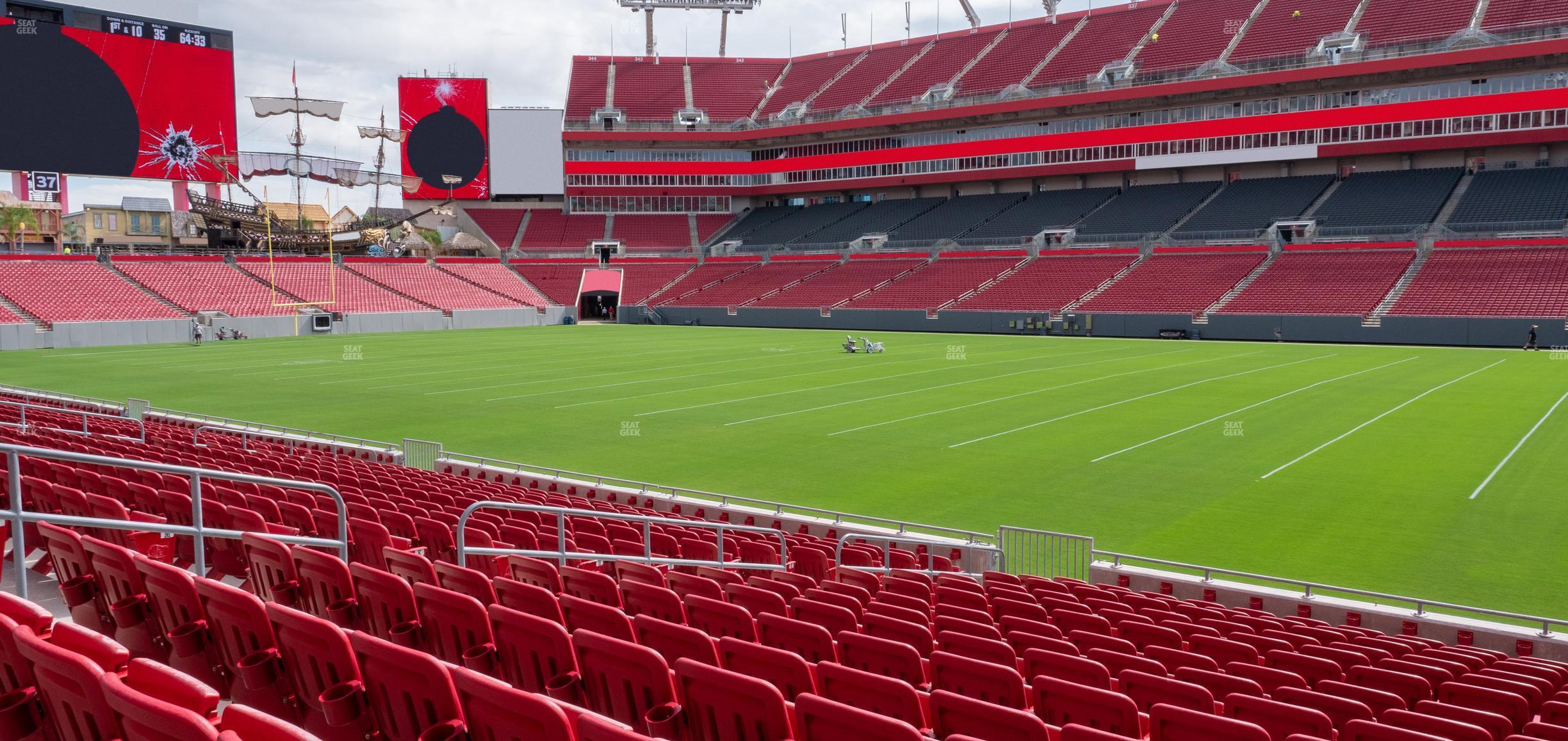 Seating view for Raymond James Stadium Section 114