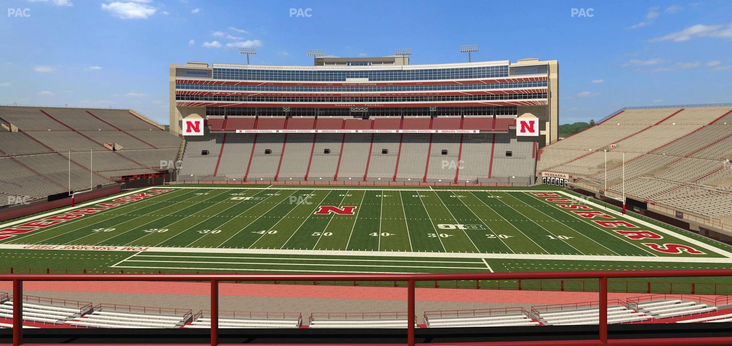 Seating view for Memorial Stadium Nebraska Section 205