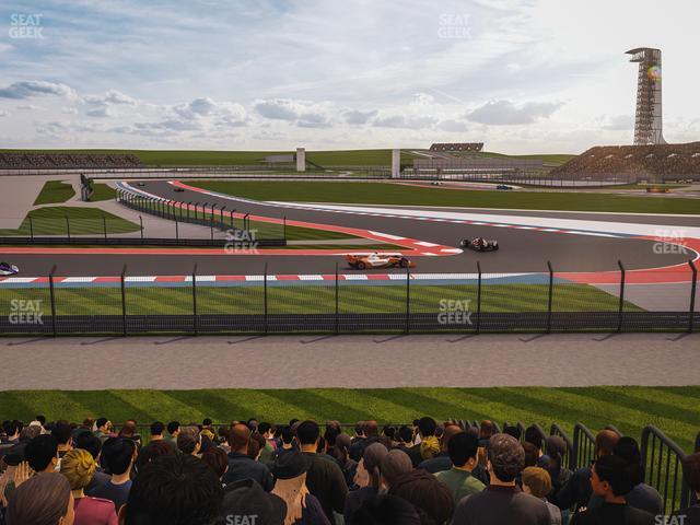 Seating view for Circuit of The Americas Section Turn 12 Bleachers 11