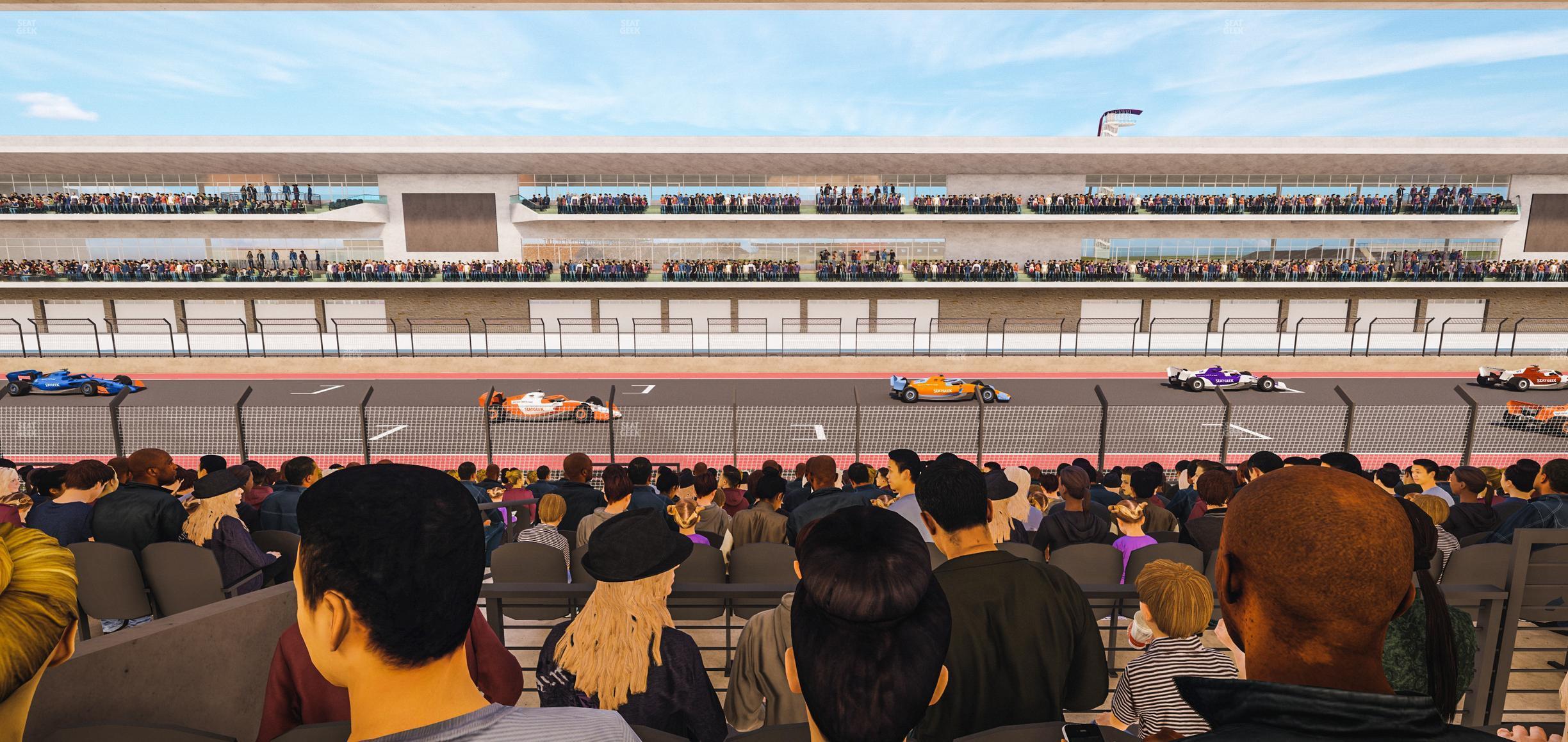 Seating view for Circuit of The Americas Section Main Grandstand Mezzanine 11 A