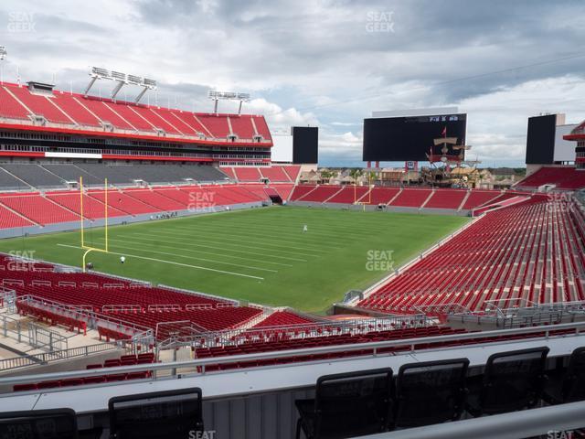 Seating view for Raymond James Stadium Section Miller Party Deck