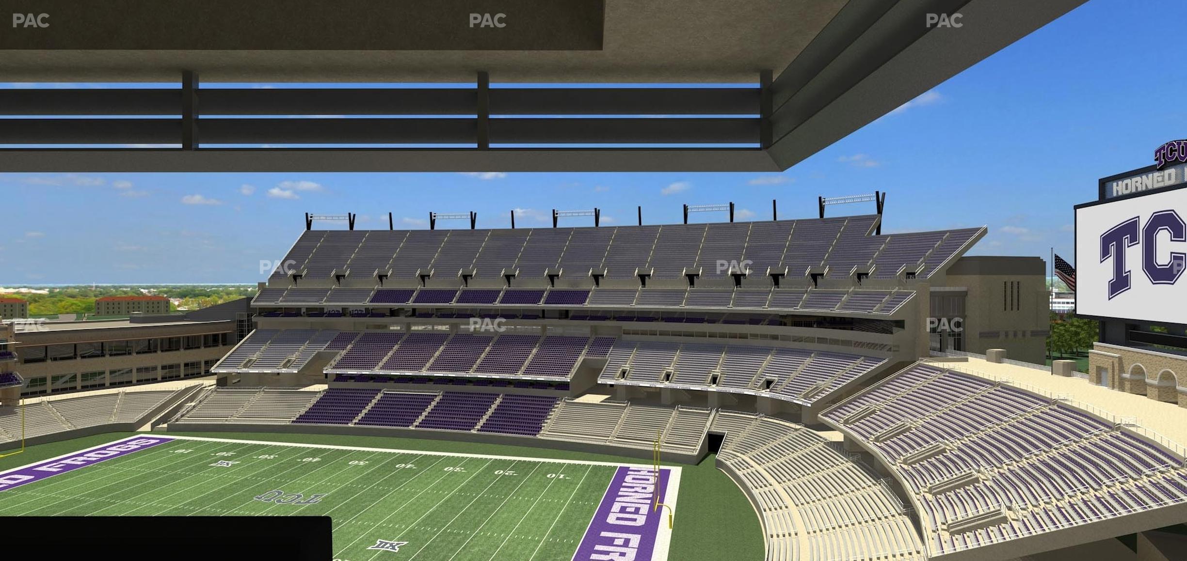 Seating view for Amon G. Carter Stadium Section Loge Box 323