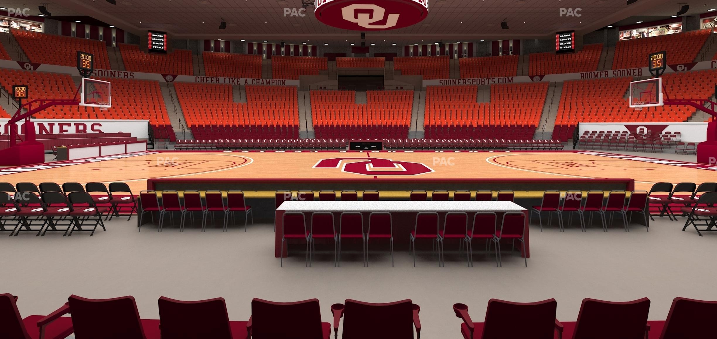 Seating view for Lloyd Noble Center Section F 8