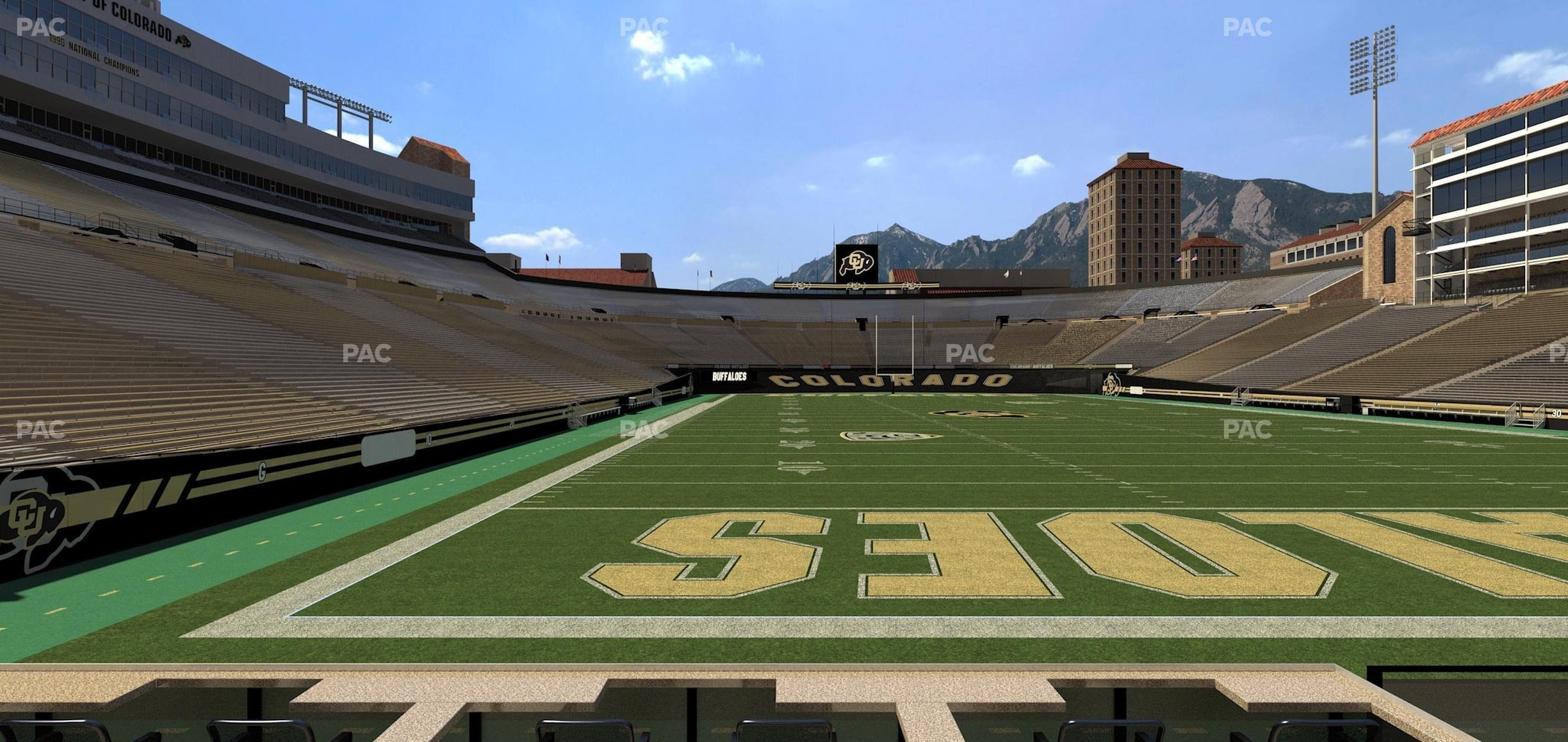 Seating view for Folsom Field Section Loge Box 146