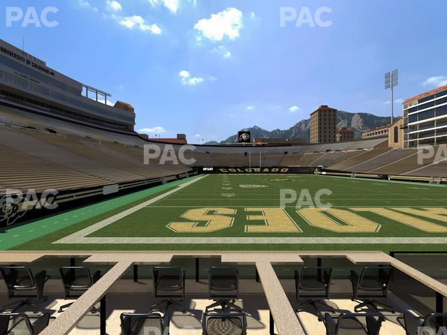 Seating view for Folsom Field Section Loge Box 146