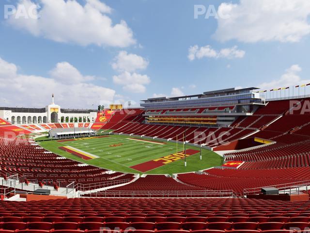 Seating view for Los Angeles Memorial Coliseum Section 217