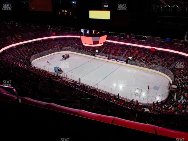 Seating view for Scotiabank Saddledome Section Press Level 1