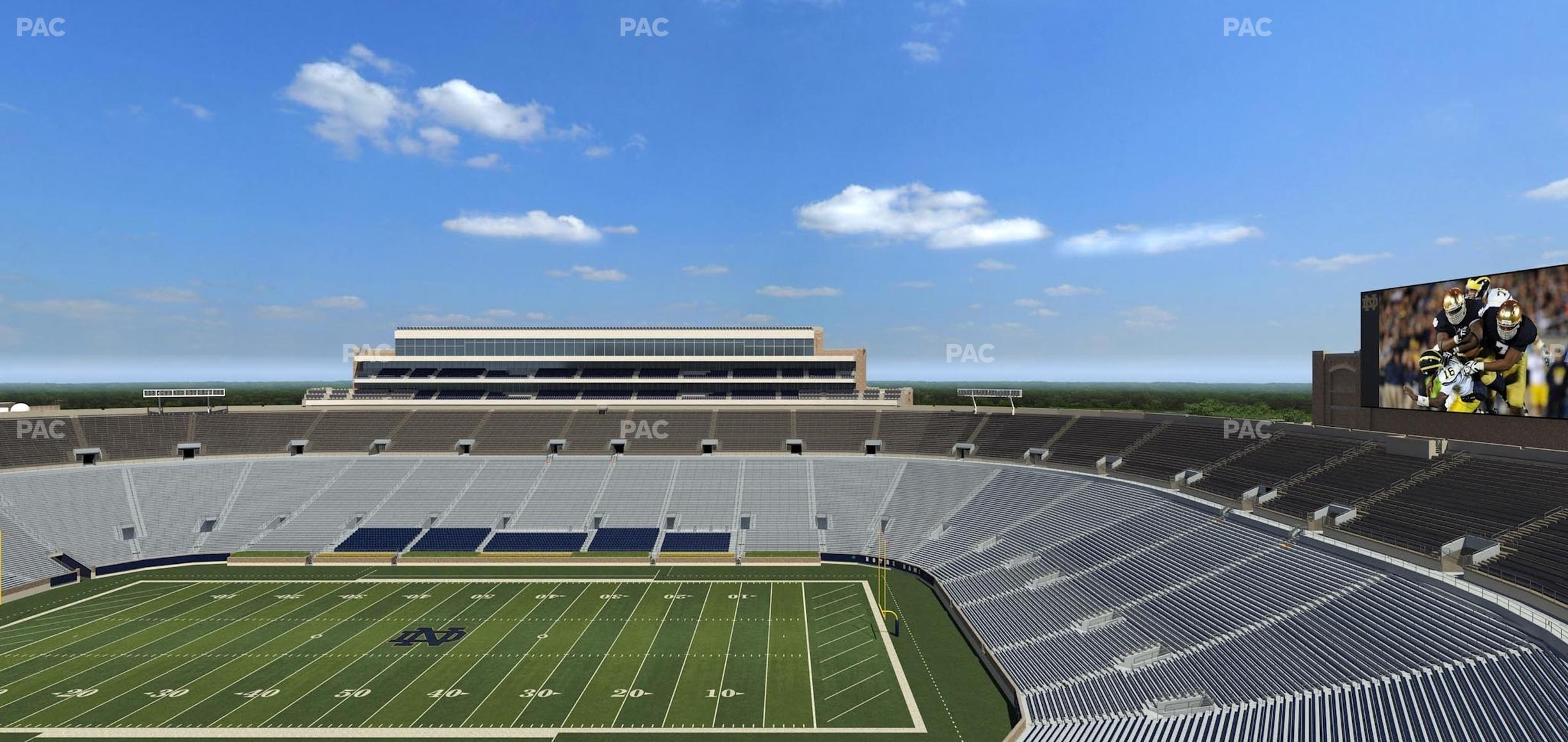 Seating view for Notre Dame Stadium Section Duncan Club 822