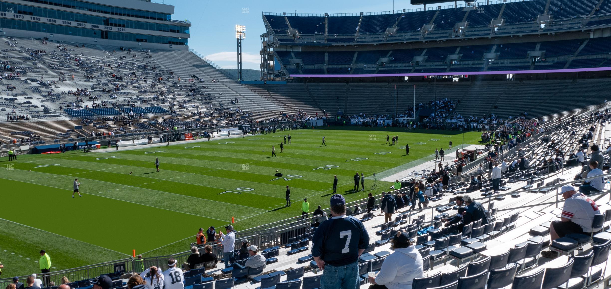 Seating view for Beaver Stadium Section North B